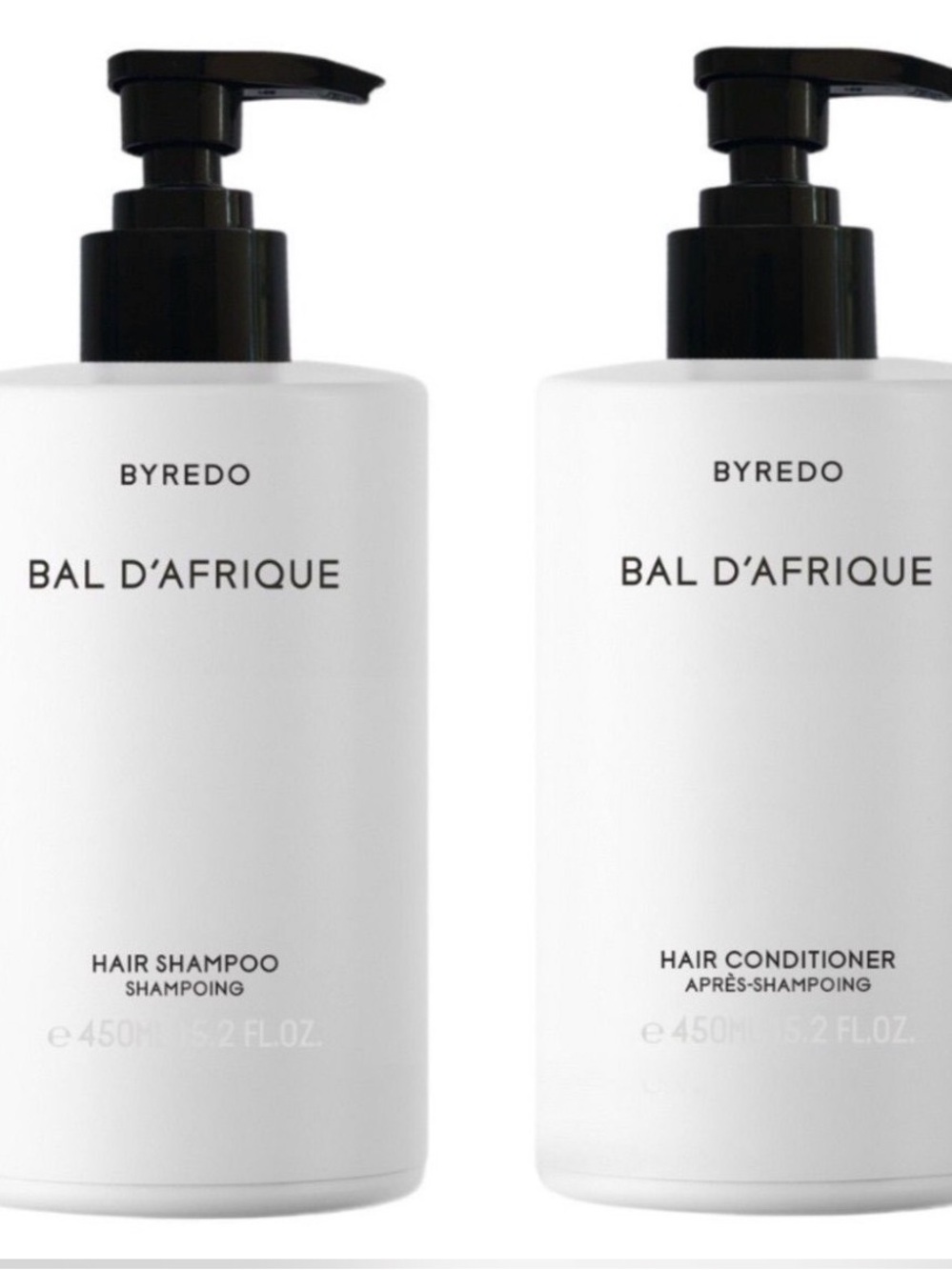 Byredo Bal d'Afrique Hair Shampoo & Conditioner Set - White and Black